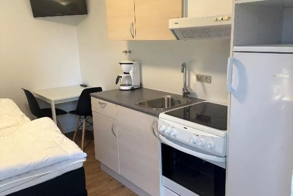 Privat køkken i værelserne
