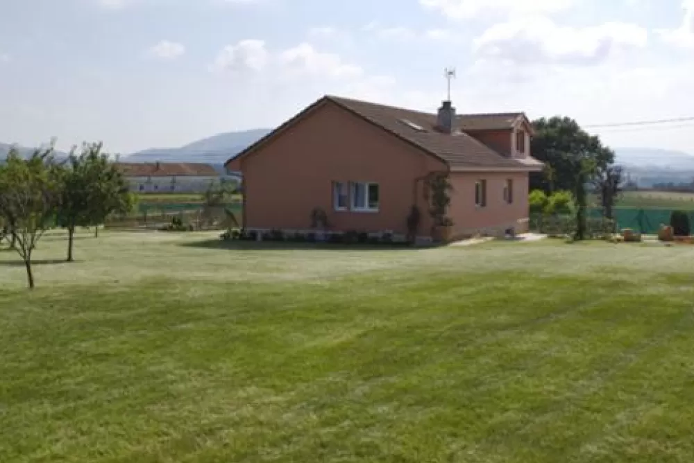 Zona de barbacoa y jardín